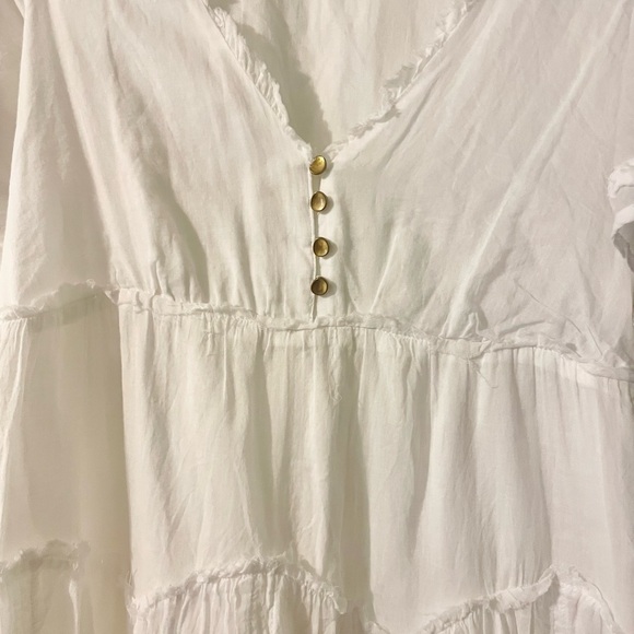 White Ruffled Mini Dress - Picture 5 of 7